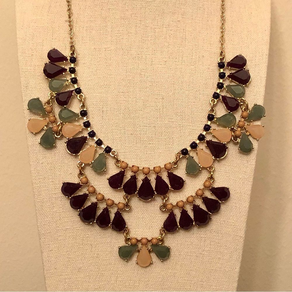Ornate Resin Statement Necklace | 18” Adjustable